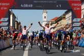 European Championships Munich 2022 - 2022 UEC Road Elite European Championships - Men's Road Race - 14/08/2022 - Fabio Jakobsen (NED) - Arnaud Demare (FRA) - Tim Merlier (BEL) - photo Luca Bettini/UEC/SprintCyclingAgency?2022